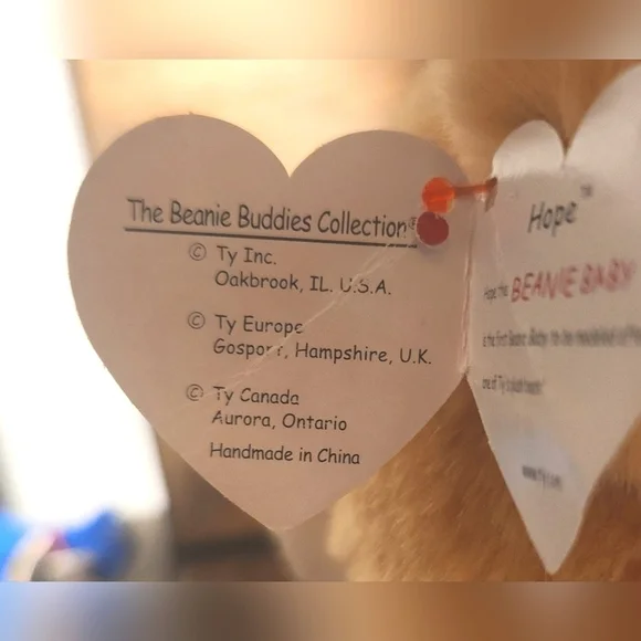 Ty Beanie Buddies Hope praying bear plush H44 - Picture 6 of 10